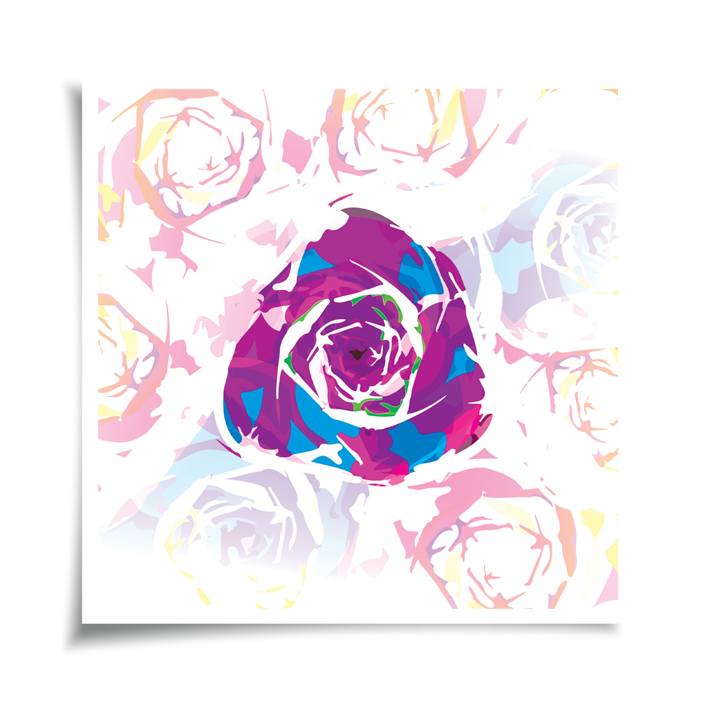 pop art, fantasy universe, cosmic love, painting, giclee print, art print, artwork, Ines Amal, digital painting, love, harmony, passion, surealism, rose, modern art