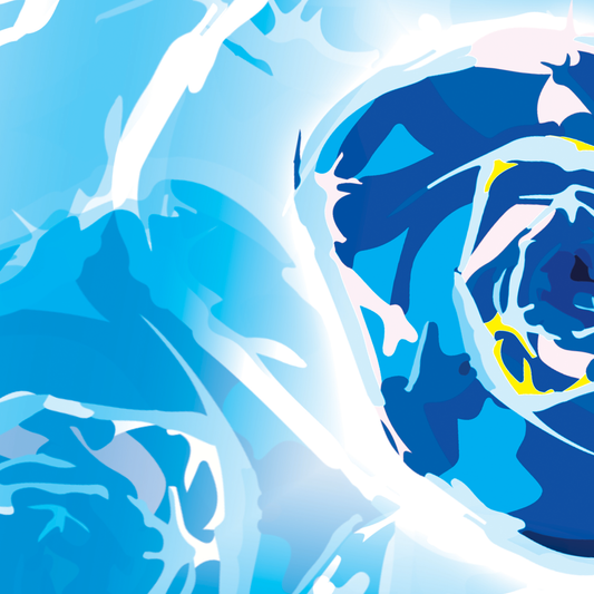 pop art, fantasy universe, cosmic love, painting, giclee print, art print, artwork, Ines Amal, digital painting, love, harmony, passion, surealism, rose, modern art