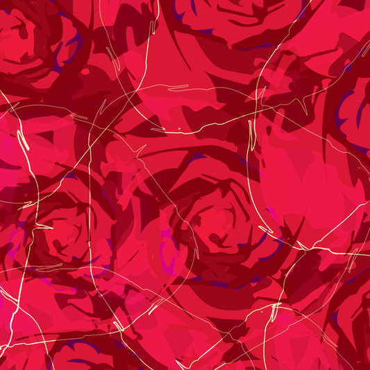 pop art, fantasy universe, cosmic love, painting, giclee print, art print, artwork, Ines Amal, digital painting, love, harmony, passion, surealism, rose, modern art