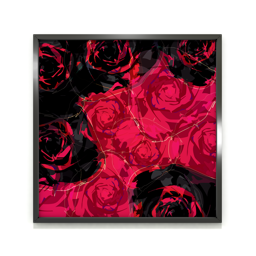 pop art, fantasy universe, cosmic love, painting, giclee print, art print, artwork, Ines Amal, digital painting, love, harmony, passion, surealism, rose, modern art