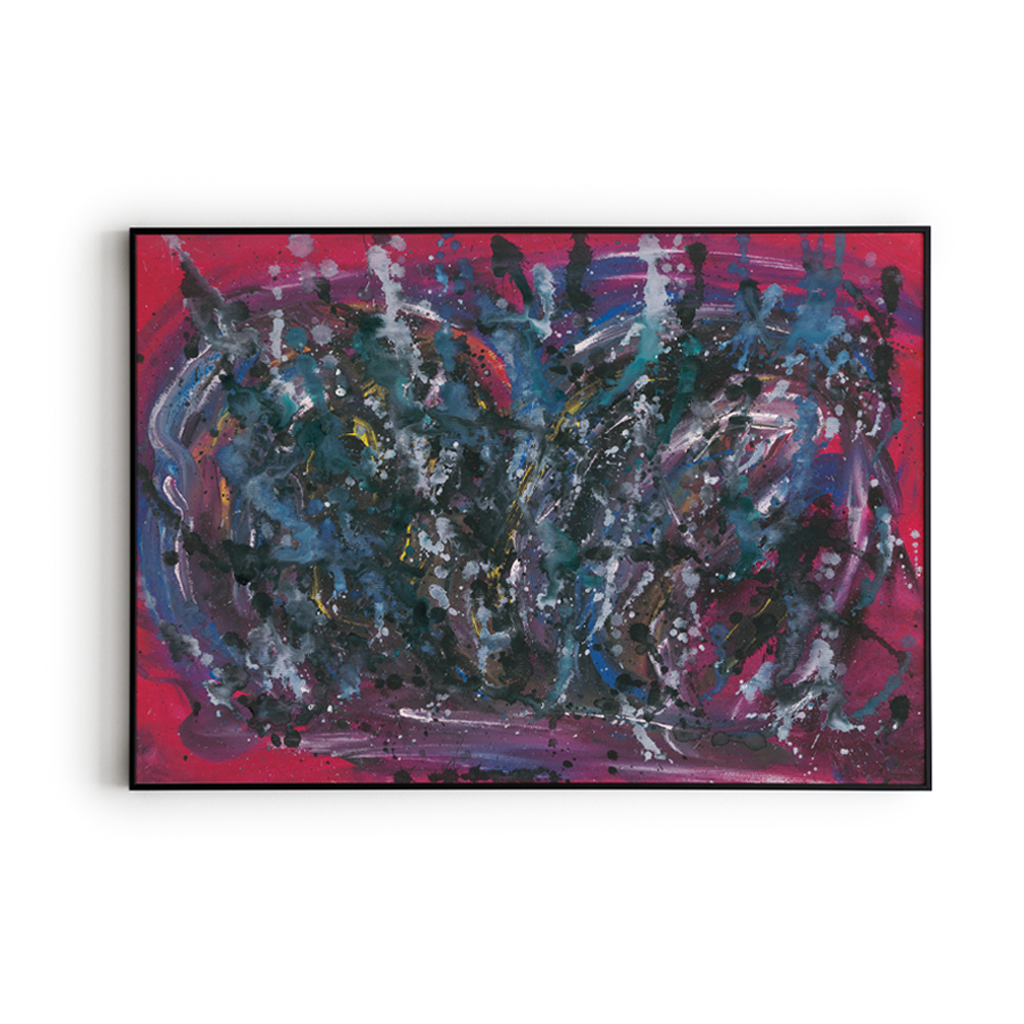 pop art, fantasy universe, cosmic love, painting, giclee print, art print, artwork, Ines Amal, digital painting, love, harmony, passion, surealism, rose, modern art