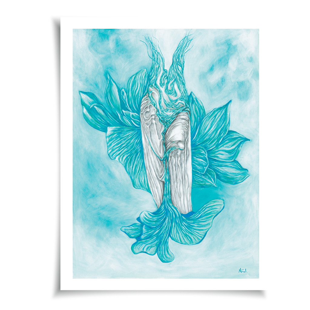Slap cvetočega razodetja – Waterfall of Blossoming Revelation, unique giclée fine art print, full artwork composition of flowering revelation waterfall, magical universe energy and transformation | Ines Amal | Amal Studio I transformative energy | Ines Amal | Amal Studio I unigue I artwork I universe I art I love I passion I energy I magic I pop art, fantasy universe, cosmic love, painting, giclee print, art print, artwork, Ines Amal, digital painting, love, harmony, passion, surealism