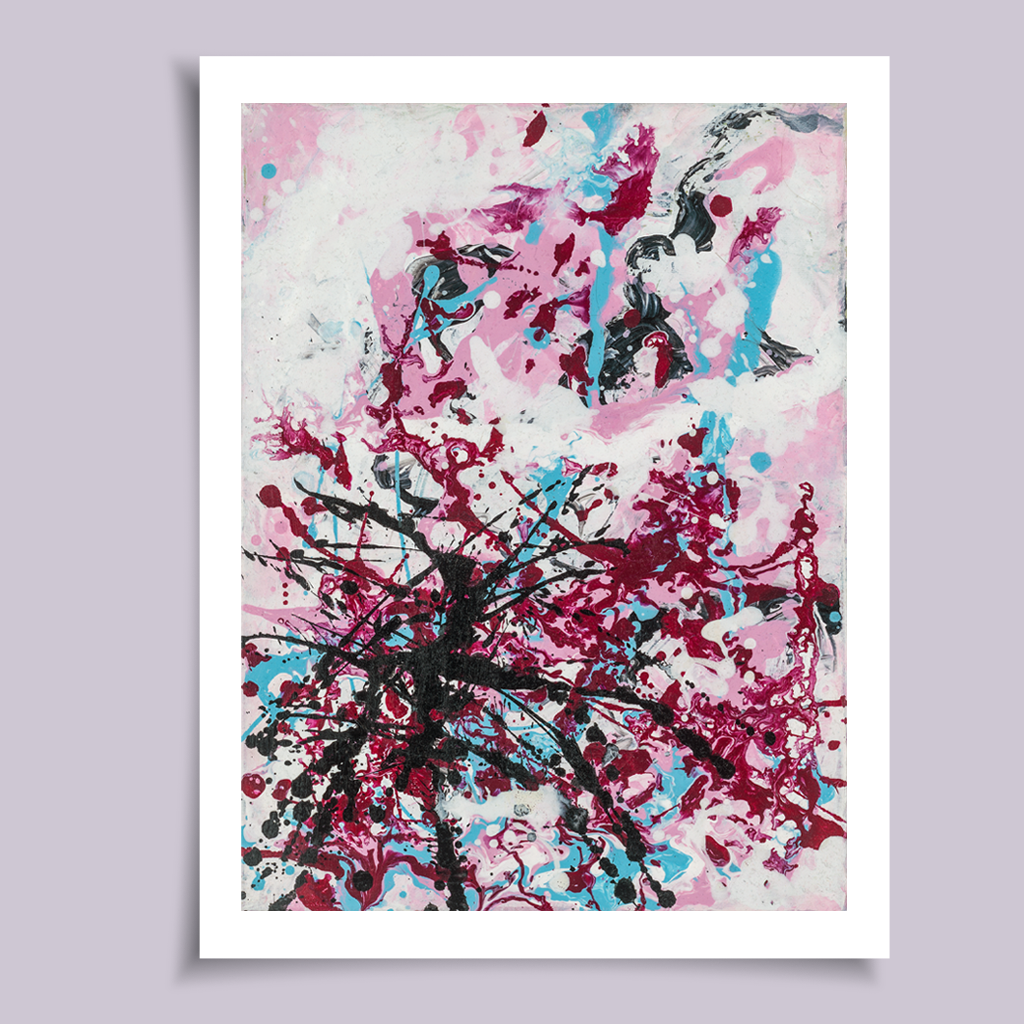 Rožnato razpoloženje – Pink Mood, unique giclée fine art print, full artwork composition of pink mood and energy, magical universe and transformation | Ines Amal | Amal Studio I transformative energy | Ines Amal | Amal Studio I unigue I artwork I universe I art I love I passion I energy I magic I pop art, fantasy universe, cosmic love, painting, giclee print, art print, artwork, Ines Amal, digital painting, love, harmony, passion, surealism