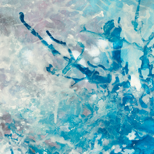 Rough sea in a snow storm