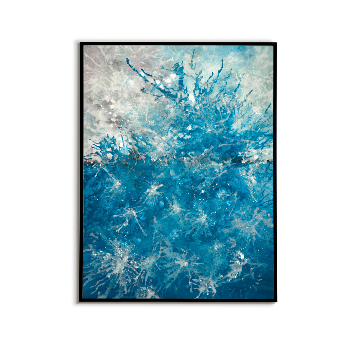 Razburkano morje v snežnem metežu – giclée fine art print, full composition, turbulent sea in winter blizzard | Ines Amal | Amal Studio I art I aartwork I likovno delo I unikatnost I unique, sea, snow