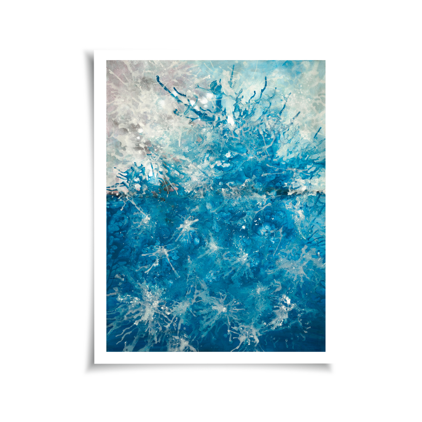 Rough sea in a snow storm