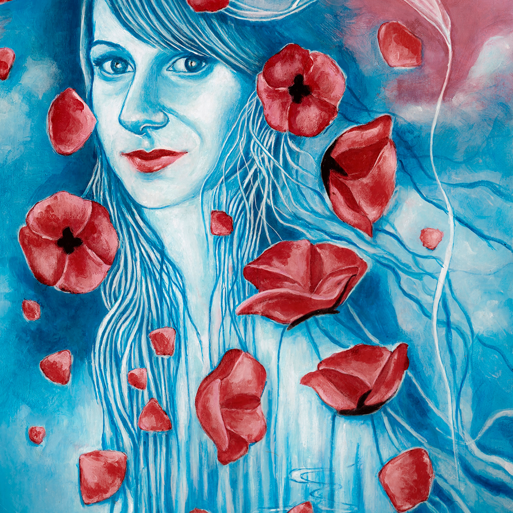 V vetru njenega neba – In the Wind of Her Sky, unique giclée fine art print, full artwork composition of woman in sky wind, magical universe energy and transformation | Ines Amal | Amal Studio I transformative energy | Ines Amal | Amal Studio I unigue I artwork I universe I art I love I passion I energy I magic I pop art, fantasy universe, cosmic love, painting, giclee print, art print, artwork, Ines Amal, digital painting, love, harmony, passion, surealism