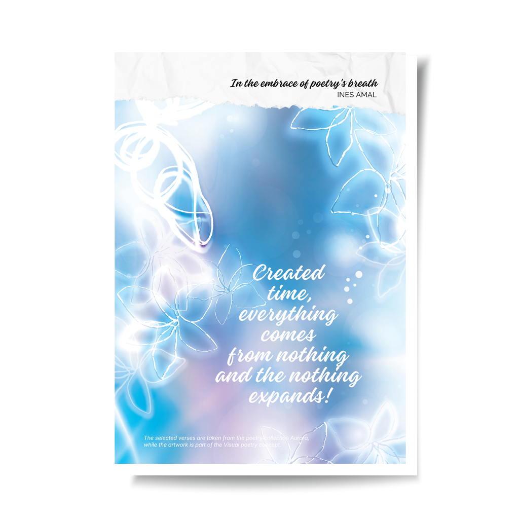 In the enbrace of poetry breathe I V objemu diha poezije I visual poetry card, English verse, portrait format with white border I giclee fine art print I visual poetry I vizualna poezija I Ines Amal I unigue I Book of poetry I poezija I Amal Studio I art I umetniški tisk I book of poerty I zbirka poezije I knjiga