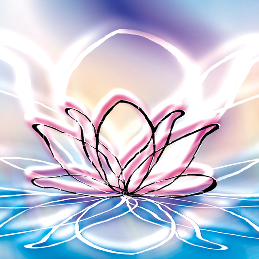 Aurora poetry, Lotus flower, painting, giclee print, art print, artwork, Ines Amal