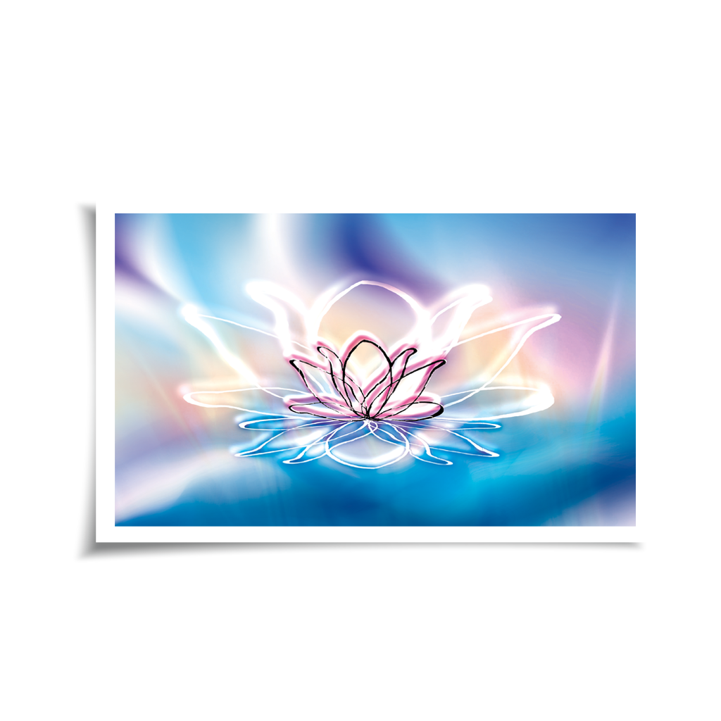 Aurora poetry, Lotus flower, painting, giclee print, art print, artwork, Ines Amal