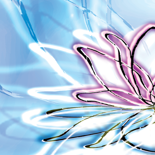 Aurora poetry, Lotus flower, painting, giclee print, art print, artwork, Ines Amal