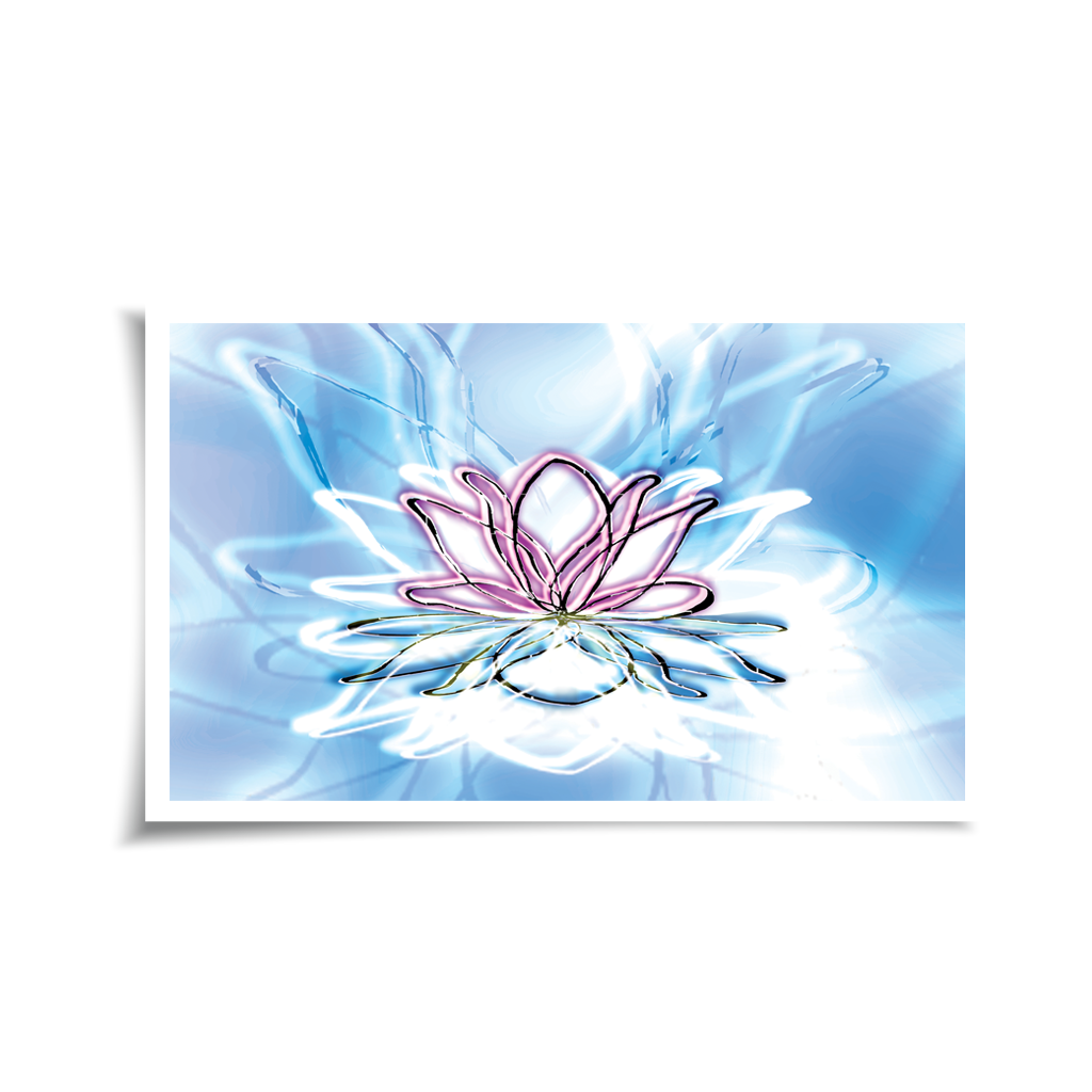 Aurora poetry, Lotus flower, painting, giclee print, art print, artwork, Ines Amal