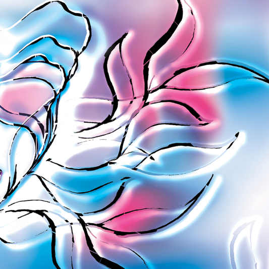 Aurora poetry, Lotus flower, paintint, giclee print, art print, artwork, Ines Amal