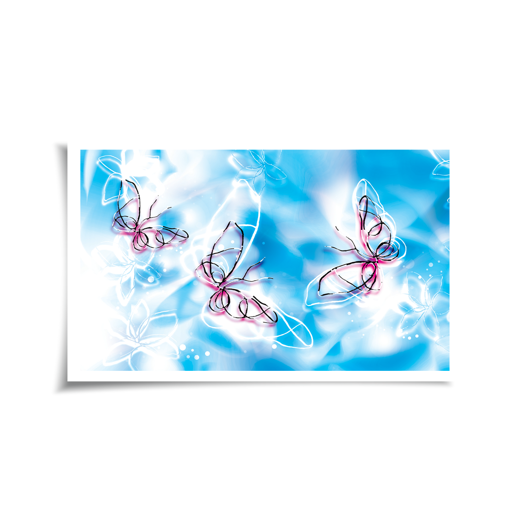 Aurora poetry, Lotus flower, paintint, giclee print, art print, artwork, Ines Amal, butterfly
