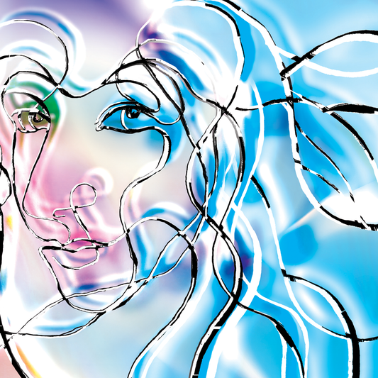 Aurora poetry, Miona lisa, painting, giclee print, art print, artwork, Ines Amal