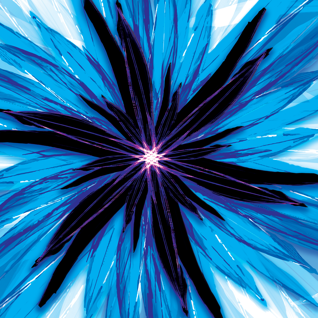 Astraja - Blue Symphony – unique giclée fine art print, artwork detail of blue celestial forms, universe energy and magic | Ines Amal | Amal Studio I transformative energy | Ines Amal | Amal Studio I unigue I artwork I universe I art I love I passion I energy I magic I star I shape of star I blue and white