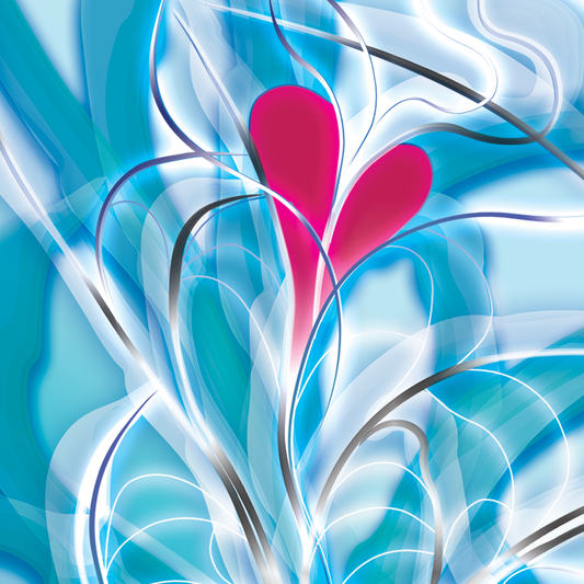 pop art, fantasy universe, cosmic love, painting, giclee print, art print, artwork, Ines Amal, digital painting, love, harmony, passion, surealism, rose, modern art, star, kiss, devotion, red lips, sea, heart, red heart, melody of the sea, waves