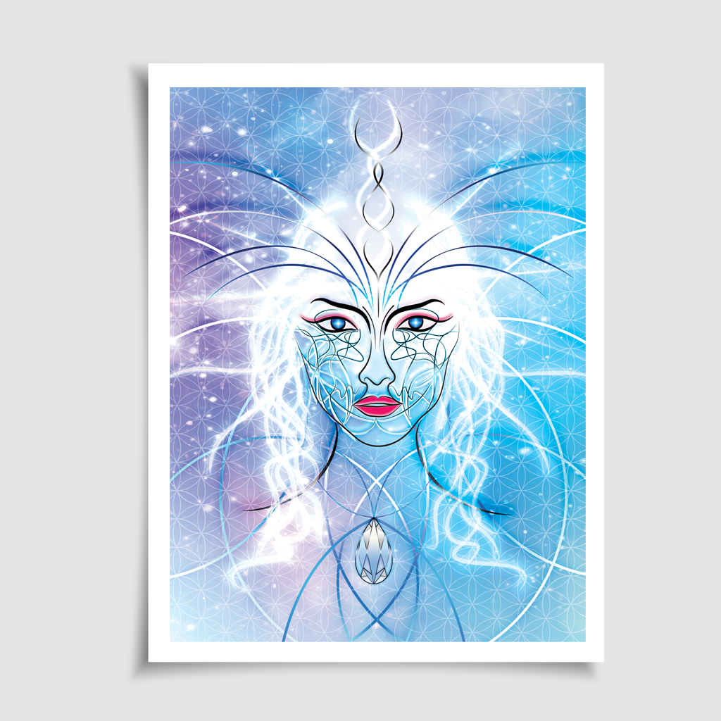 Jaz, ki sem – I Who Am, unique giclée fine art print, artwork close-up detail of blue self energy, magical art and universe | Ines Amal | Amal Studio I transformative energy | Ines Amal | Amal Studio I unigue I artwork I universe I art I love I passion I energy I magic I pop art, fantasy universe, cosmic love, painting, giclee print, art print, artwork, Ines Amal, digital painting, love, harmony, passion, surealism