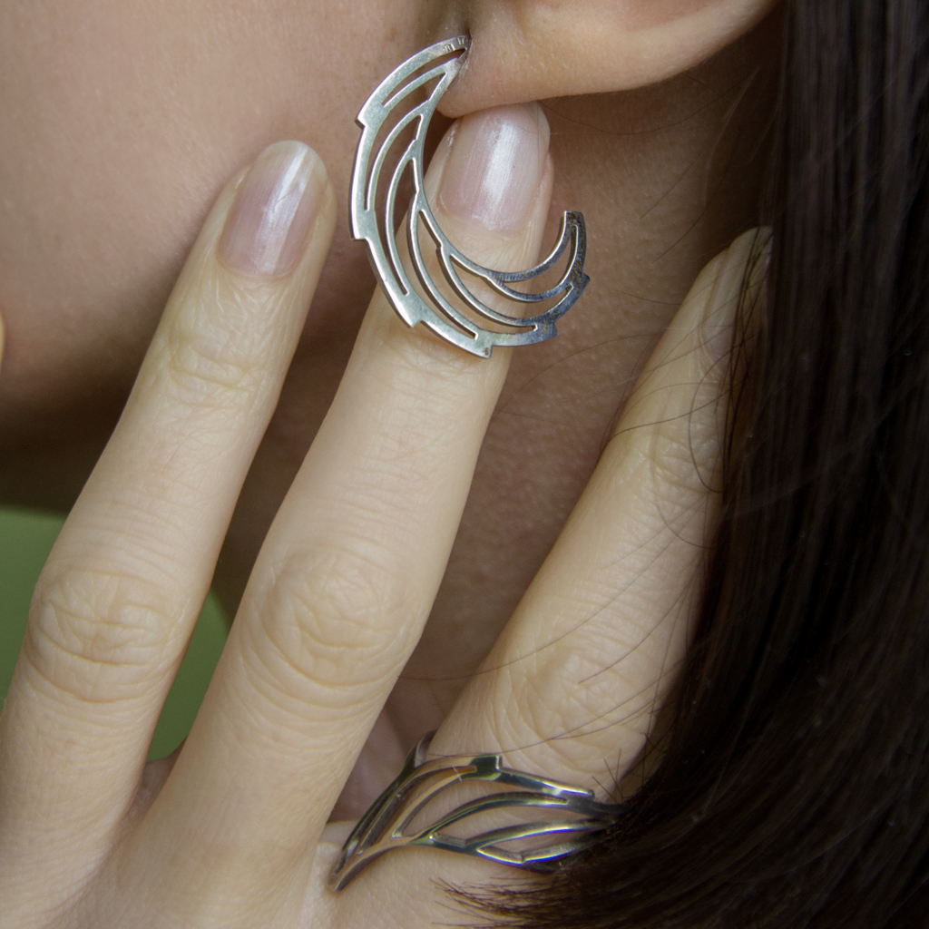 Ines Amal, art, design silver jewellery, silver 925, geometry, design jewellery, artist, jewellery collection, hand made, passion. ring, earrings, necklace, pendant, bracelet