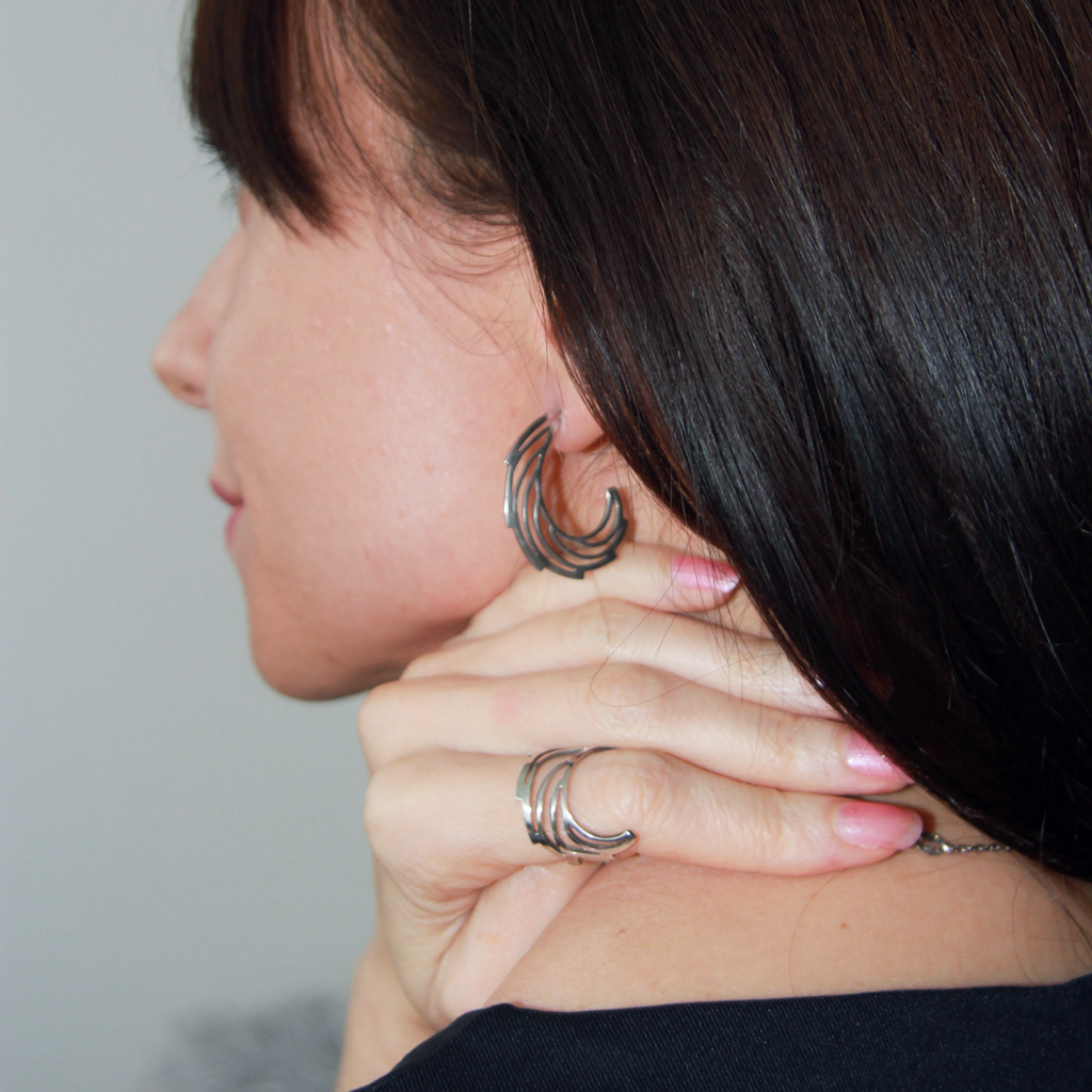 Ines Amal, art, design silver jewellery, silver 925, geometry, design jewellery, artist, jewellery collection, hand made, passion. ring, earrings, necklace, pendant, bracelet