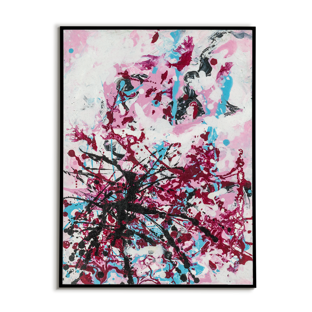 Rožnato razpoloženje – Pink Mood, unique giclée fine art print, full artwork composition of pink mood and energy, magical universe and transformation | Ines Amal | Amal Studio I transformative energy | Ines Amal | Amal Studio I unigue I artwork I universe I art I love I passion I energy I magic I pop art, fantasy universe, cosmic love, painting, giclee print, art print, artwork, Ines Amal, digital painting, love, harmony, passion, surealism