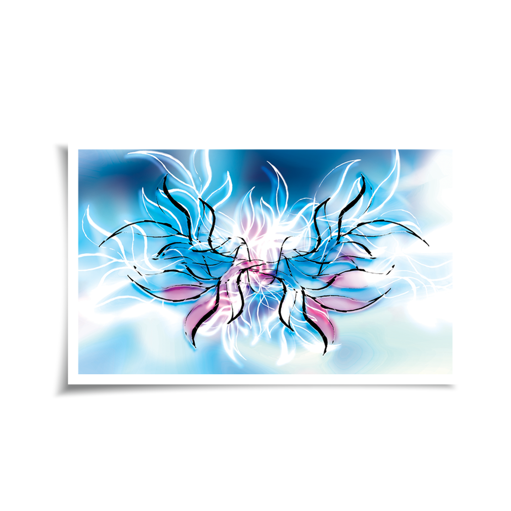 Aurora poetry, Lotus flower, paintint, giclee print, art print, artwork, Ines Amal